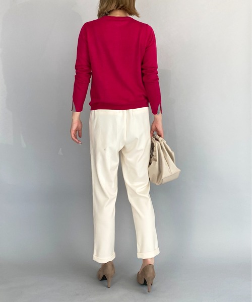 PICCIN(ピッチン)の「シェルボタンバイカラーカーディガン(カーディガン/ボレロ・レディース・ブラック/ライトグレー/ベージュ/ブルー/ピンクベージュ/チェリーピンク・M)」の21枚目の写真