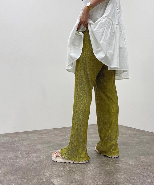 apres jour mignon（アプレジュールミニョン）の「楊柳プリーツイージーパンツ 【ZOZOTOWN限定アイテム】（その他パンツ・レディース・チャコールグレー/ブラック/パープル/ブルー/グリーン系その他3・SMALL/MEDIUM/X-LARGE）」の14枚目の写真