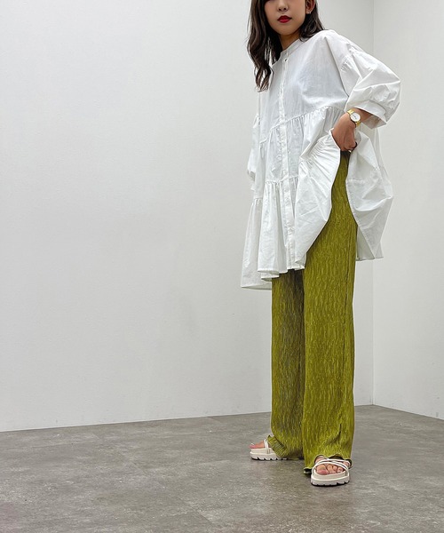 apres jour mignon（アプレジュールミニョン）の「楊柳プリーツイージーパンツ 【ZOZOTOWN限定アイテム】（その他パンツ・レディース・チャコールグレー/ブラック/パープル/ブルー/グリーン系その他3・SMALL/MEDIUM/X-LARGE）」の16枚目の写真