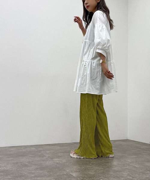 apres jour mignon（アプレジュールミニョン）の「楊柳プリーツイージーパンツ 【ZOZOTOWN限定アイテム】（その他パンツ・レディース・チャコールグレー/ブラック/パープル/ブルー/グリーン系その他3・SMALL/MEDIUM/X-LARGE）」の18枚目の写真