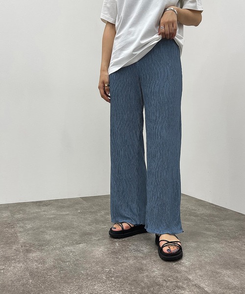 apres jour mignon（アプレジュールミニョン）の「楊柳プリーツイージーパンツ 【ZOZOTOWN限定アイテム】（その他パンツ・レディース・チャコールグレー/ブラック/パープル/ブルー/グリーン系その他3・SMALL/MEDIUM/X-LARGE）」の19枚目の写真