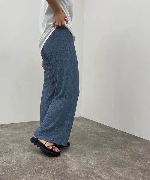 apres jour mignon（アプレジュールミニョン）の「楊柳プリーツイージーパンツ 【ZOZOTOWN限定アイテム】（その他パンツ・レディース・チャコールグレー/ブラック/パープル/ブルー/グリーン系その他3・SMALL/MEDIUM/X-LARGE）」の20枚目の写真