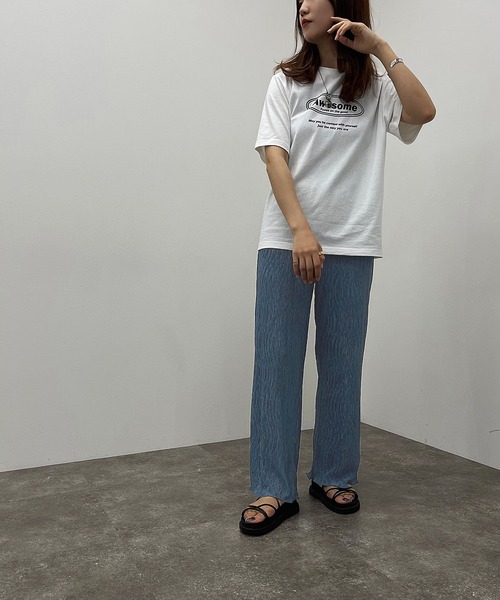 apres jour mignon（アプレジュールミニョン）の「楊柳プリーツイージーパンツ 【ZOZOTOWN限定アイテム】（その他パンツ・レディース・チャコールグレー/ブラック/パープル/ブルー/グリーン系その他3・SMALL/MEDIUM/X-LARGE）」の21枚目の写真