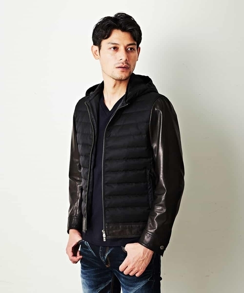 MICHEL KLEIN HOMME (ミッシェルクランオム)の「レザーブルゾン(BABY GOAT NAKED)(ブルゾン・メンズ・ブラック・MEDIUM/LARGE/X-LARGE)」の4枚目の写真