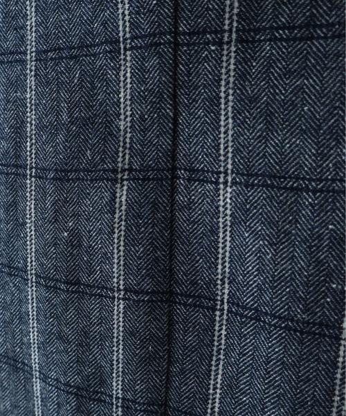 Lene（レネ）の「ヘリンボンチェック　コクーンワンピース（ワンピース・レディース・ネイビー/ブラウン・FREE）」の17枚目の写真