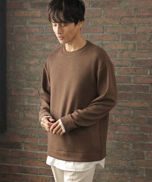 UNION STATION（ユニオンステーション）の「シャツドッキングカットソー（Tシャツ/カットソー・メンズ・ホワイト/ブラック/ブラウン/グレー/レッド/チャコール・LL/M/L）」の5枚目の写真