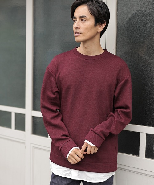 UNION STATION（ユニオンステーション）の「シャツドッキングカットソー（Tシャツ/カットソー・メンズ・ホワイト/ブラック/ブラウン/グレー/レッド/チャコール・LL/M/L）」の6枚目の写真