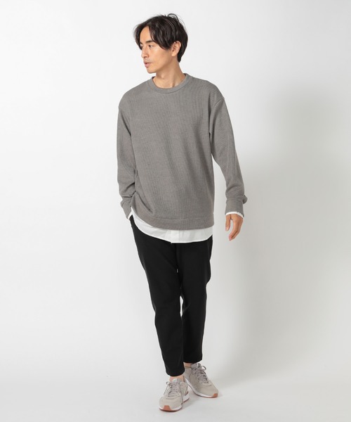 UNION STATION（ユニオンステーション）の「シャツドッキングカットソー（Tシャツ/カットソー・メンズ・ホワイト/ブラック/ブラウン/グレー/レッド/チャコール・LL/M/L）」の9枚目の写真