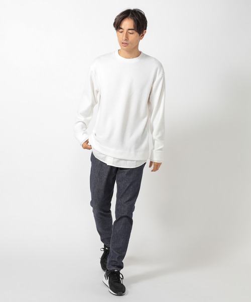 UNION STATION（ユニオンステーション）の「シャツドッキングカットソー（Tシャツ/カットソー・メンズ・ホワイト/ブラック/ブラウン/グレー/レッド/チャコール・LL/M/L）」の10枚目の写真