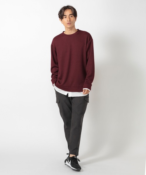 UNION STATION（ユニオンステーション）の「シャツドッキングカットソー（Tシャツ/カットソー・メンズ・ホワイト/ブラック/ブラウン/グレー/レッド/チャコール・LL/M/L）」の11枚目の写真