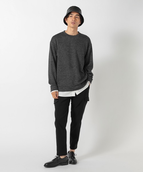 UNION STATION（ユニオンステーション）の「シャツドッキングカットソー（Tシャツ/カットソー・メンズ・ホワイト/ブラック/ブラウン/グレー/レッド/チャコール・LL/M/L）」の13枚目の写真