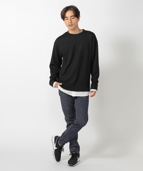 UNION STATION（ユニオンステーション）の「シャツドッキングカットソー（Tシャツ/カットソー・メンズ・ホワイト/ブラック/ブラウン/グレー/レッド/チャコール・LL/M/L）」の14枚目の写真