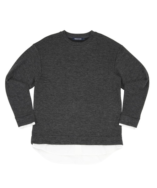 UNION STATION（ユニオンステーション）の「シャツドッキングカットソー（Tシャツ/カットソー・メンズ・ホワイト/ブラック/ブラウン/グレー/レッド/チャコール・LL/M/L）」の21枚目の写真