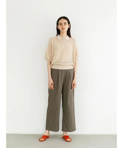 koe(コエ)の「シアーニットポロシャツ*(ニット/セーター・レディース・グリーン系その他3/パープル/アイボリー・FREE)」の17枚目の写真