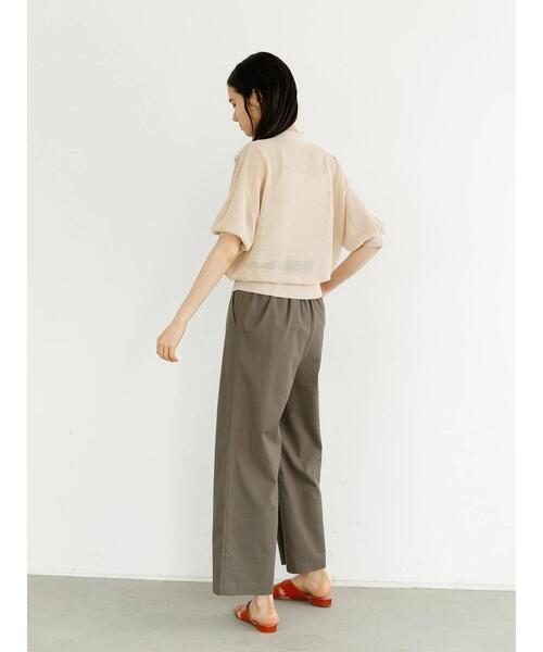 koe(コエ)の「シアーニットポロシャツ*(ニット/セーター・レディース・グリーン系その他3/パープル/アイボリー・FREE)」の15枚目の写真