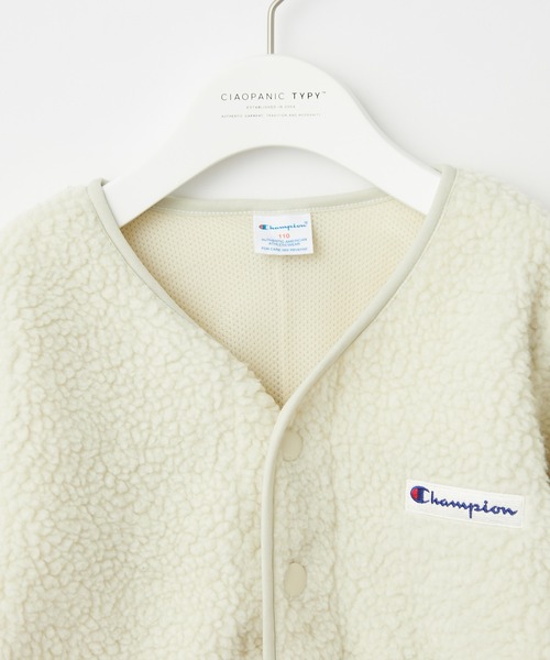Champion(チャンピオン)の「【KIDS】【ZOZOTOWN限定】【Champion/チャンピオン】ボアカーディガン/ノーカラー(ノーカラージャケット・キッズ・アイボリー/ベージュ/オフホワイト・110/130/100/120/140)」の6枚目の写真