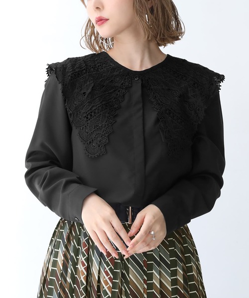 osharewalker（オシャレウォーカー）の「『総レースデザイン付け襟』（付け襟・レディース・オフホワイト/ブラック・FREE）」の17枚目の写真
