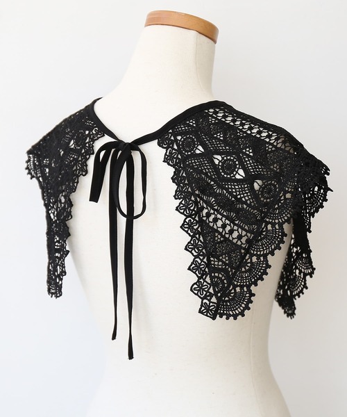 osharewalker（オシャレウォーカー）の「『総レースデザイン付け襟』（付け襟・レディース・オフホワイト/ブラック・FREE）」の8枚目の写真