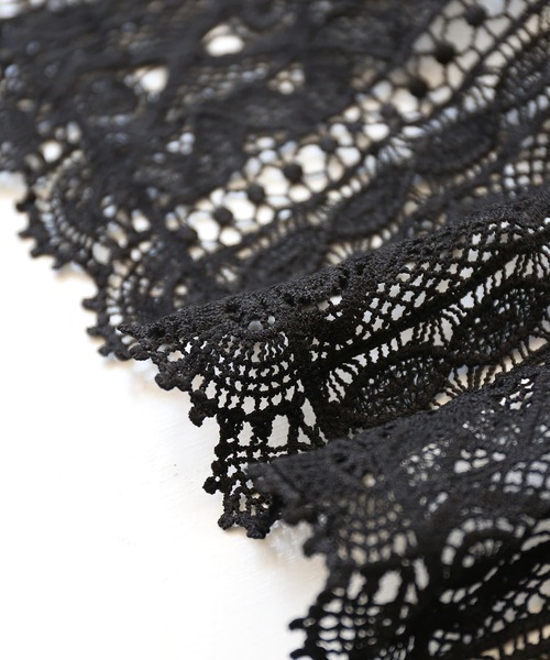 osharewalker（オシャレウォーカー）の「『総レースデザイン付け襟』（付け襟・レディース・オフホワイト/ブラック・FREE）」の5枚目の写真