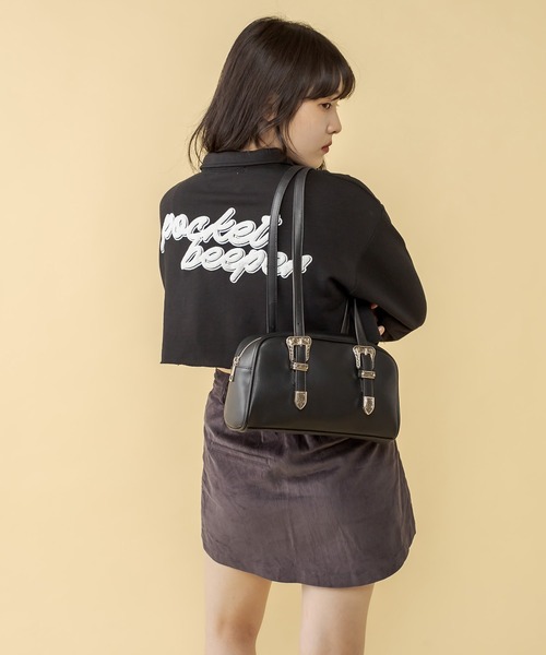 RASVOA（ラスボア）の「バックルミニボストンバッグ（ボストンバッグ・レディース・ブラック・FREE）」の11枚目の写真