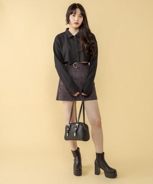 RASVOA（ラスボア）の「バックルミニボストンバッグ（ボストンバッグ・レディース・ブラック・FREE）」の7枚目の写真