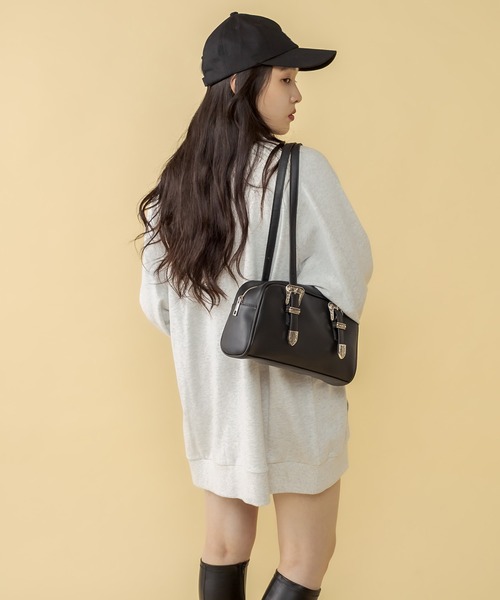 RASVOA（ラスボア）の「バックルミニボストンバッグ（ボストンバッグ・レディース・ブラック・FREE）」の5枚目の写真