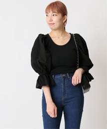 U by SPICK&SPAN | ランダムレーススリーブ ドッキングプルオーバー◆(シャツ/ブラウス)