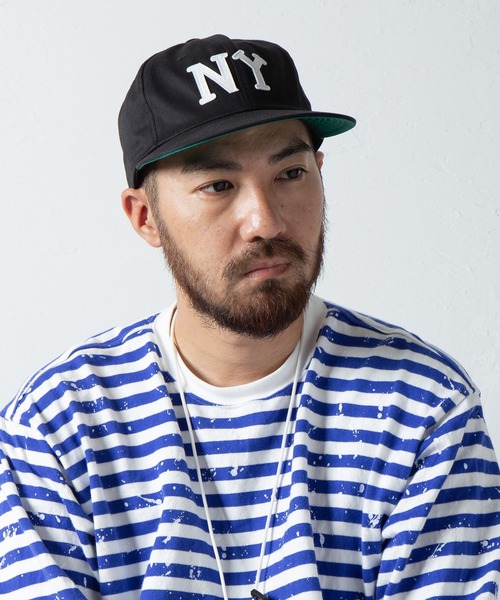 EBBETS FIELD FLANNELS(エベッツフィールドフランネルズ)の「Ray's Store 別注 New York Black Yankees Cap / レイズストア別注ニューヨークブラックヤンキースキャップ(キャップ・メンズ・ブラック/ネイビー/カーキ・FREE)」の7枚目の写真