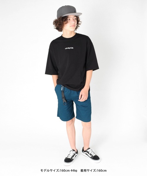 GLAZOS（グラソス）の「コットンツイル・Dカン付きワイドハーフパンツ（その他パンツ・キッズ・ブラック/ベージュ/ブルーグリーン・130cm/140cm/150cm/160cm/170cm）」の11枚目の写真