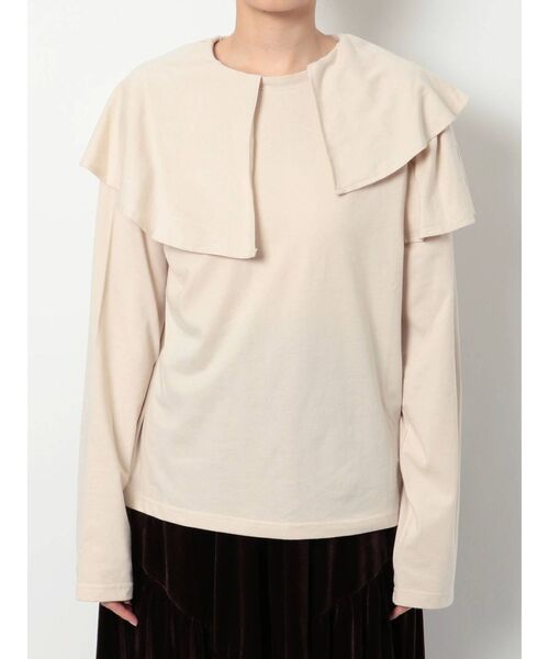 merry jenny（メリージェニー）の「アシメフリルカットソー（Tシャツ/カットソー・レディース・オフホワイト/ブラック/ベージュ・FREE）」の11枚目の写真