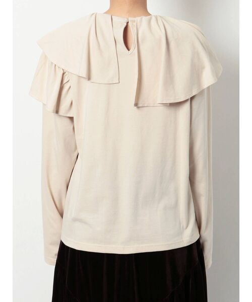 merry jenny（メリージェニー）の「アシメフリルカットソー（Tシャツ/カットソー・レディース・オフホワイト/ブラック/ベージュ・FREE）」の7枚目の写真