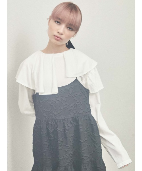 merry jenny（メリージェニー）の「アシメフリルカットソー（Tシャツ/カットソー・レディース・オフホワイト/ブラック/ベージュ・FREE）」の18枚目の写真