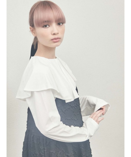 merry jenny（メリージェニー）の「アシメフリルカットソー（Tシャツ/カットソー・レディース・オフホワイト/ブラック/ベージュ・FREE）」の19枚目の写真