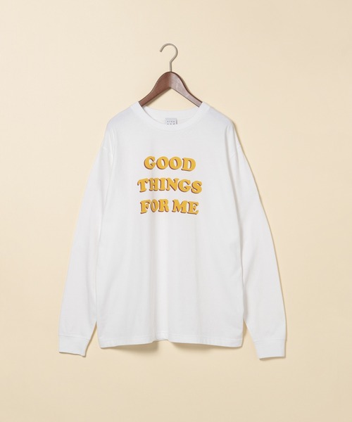 KEITA MARUYAMA（ケイタマルヤマ）の「【KEITA MARUYAMA】グラフィックロンT（Tシャツ/カットソー・レディース・ホワイト/ネイビー/グリーン/オレンジ/チャコール/ライトグリーン/オフホワイト/ピンク・FREE）」の3枚目の写真