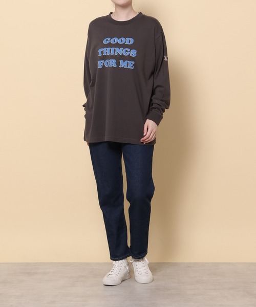 KEITA MARUYAMA（ケイタマルヤマ）の「【KEITA MARUYAMA】グラフィックロンT（Tシャツ/カットソー・レディース・ホワイト/ネイビー/グリーン/オレンジ/チャコール/ライトグリーン/オフホワイト/ピンク・FREE）」の10枚目の写真