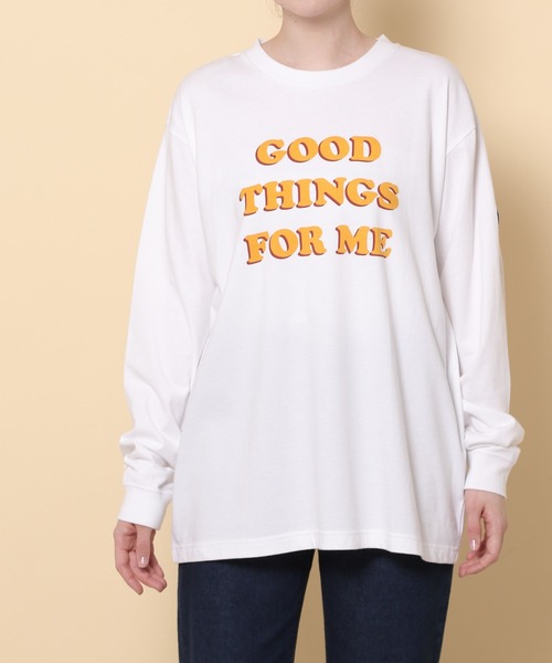 KEITA MARUYAMA（ケイタマルヤマ）の「【KEITA MARUYAMA】グラフィックロンT（Tシャツ/カットソー・レディース・ホワイト/ネイビー/グリーン/オレンジ/チャコール/ライトグリーン/オフホワイト/ピンク・FREE）」の16枚目の写真