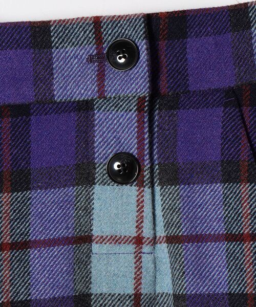 SHIPS any(シップス エニィ)の「SHIPS any:〈ウォッシャブル〉IN.TES.PRA チェック ロング ワイド パンツ(その他パンツ・レディース・パープル/オレンジ・36/38/40)」の10枚目の写真