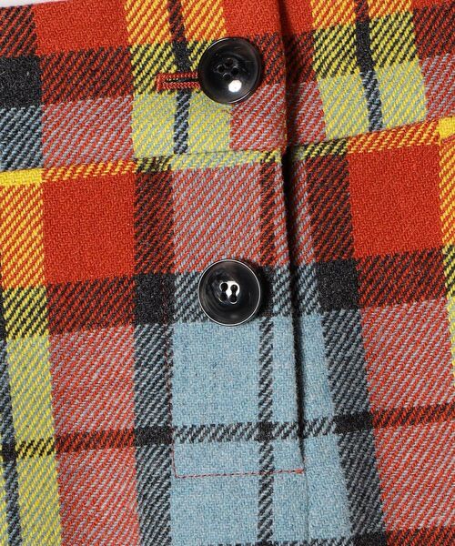 SHIPS any(シップス エニィ)の「SHIPS any:〈ウォッシャブル〉IN.TES.PRA チェック ロング ワイド パンツ(その他パンツ・レディース・パープル/オレンジ・36/38/40)」の12枚目の写真