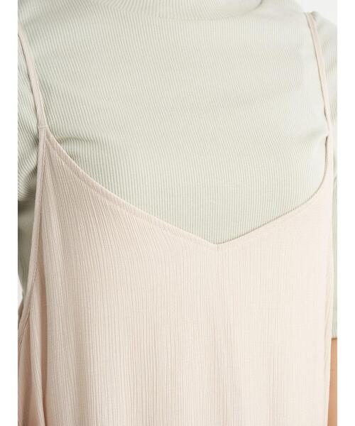 earth music&ecology（アースミュージックアンドエコロジー）の「アシメ裾フレアキャミワンピース ＊（ワンピース・レディース・ブラック/ベージュ/ライトパープル・FREE）」の22枚目の写真