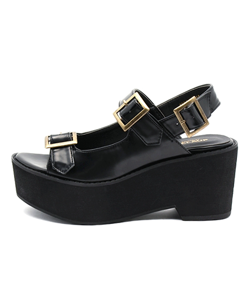 one after another NICE CLAUP（ワンアフターアナザーナイスクラップ）の「【ナイスクラップ】ベルト厚底サンダル（その他シューズ・レディース・アイボリー/ブラック・SMALL/LARGE/MEDIUM）」の5枚目の写真