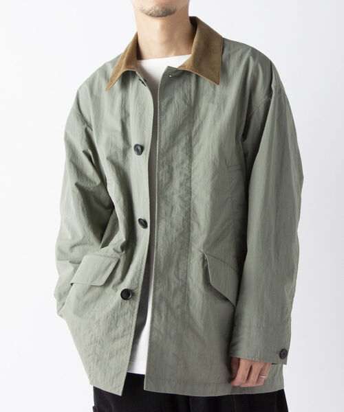 NOLLEY'S goodman(ノーリーズグッドマン)の「【WORK ABOUT/ワークアバウト】GRANDFATHER JACKET ハンティングジャケット(ブルゾン・メンズ・グリーン/ブラック/オリーブ・L/M)」の9枚目の写真