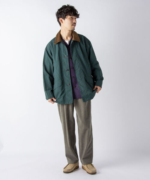 NOLLEY'S goodman(ノーリーズグッドマン)の「【WORK ABOUT/ワークアバウト】GRANDFATHER JACKET ハンティングジャケット(ブルゾン・メンズ・グリーン/ブラック/オリーブ・L/M)」の11枚目の写真