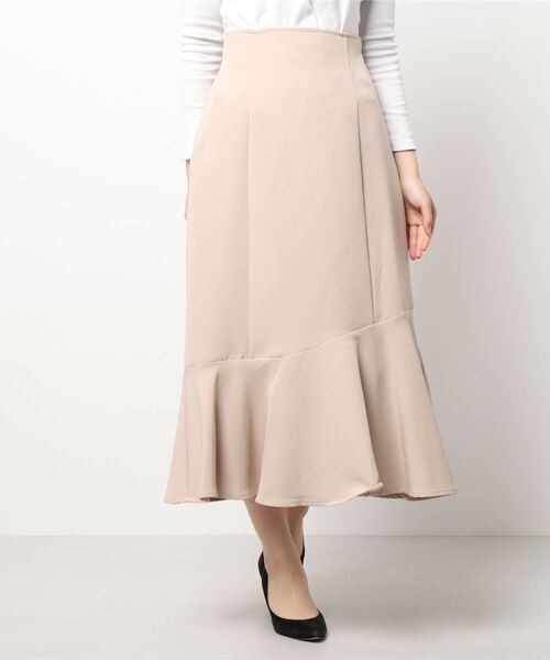 Allamanda（アラマンダ）の「裾切替マーメイド／スカート（スカート・レディース・ブラック/ベージュ/ブラウン/ピンク系その他4/チェック/その他11・M）」の4枚目の写真