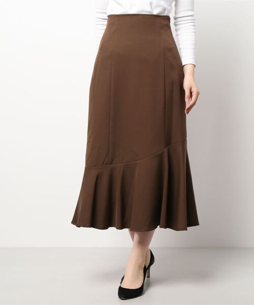 Allamanda（アラマンダ）の「裾切替マーメイド／スカート（スカート・レディース・ブラック/ベージュ/ブラウン/ピンク系その他4/チェック/その他11・M）」の3枚目の写真