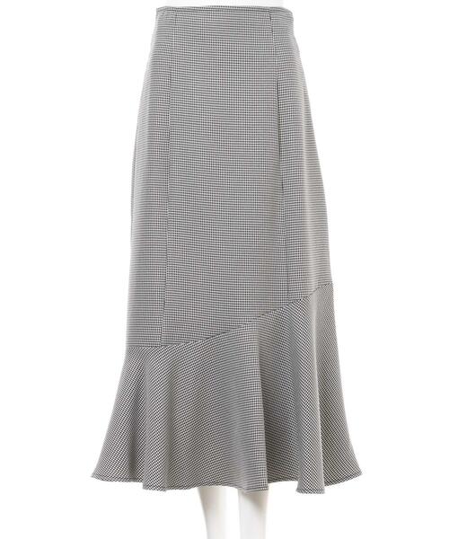 Allamanda（アラマンダ）の「裾切替マーメイド／スカート（スカート・レディース・ブラック/ベージュ/ブラウン/ピンク系その他4/チェック/その他11・M）」の7枚目の写真