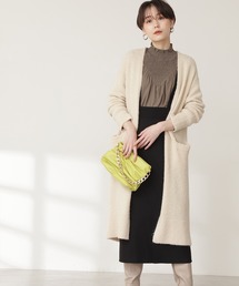 N.（N. Natural Beauty Basic） | ◆アルパカ混ブークレニットカーディガン(カーディガン/ボレロ)