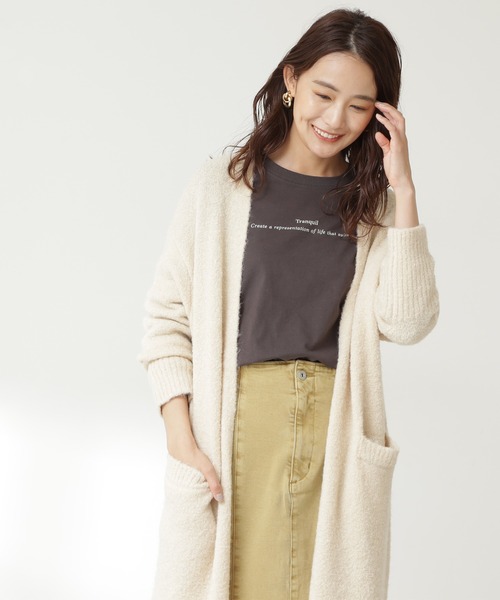 N.（N. Natural Beauty Basic）（エヌエヌナチュラルビューティーベーシック）の「◆アルパカ混ブークレニットカーディガン（カーディガン/ボレロ・レディース・オフホワイト/ライトグレー/モカ・MEDIUM）」の4枚目の写真