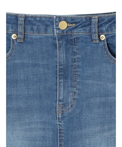 DURAS（デュラス）の「スリット入リストレッチデニムスカート（デニムスカート・レディース・インディゴブルー/ダークインディゴブルー・SMALL/MEDIUM）」の5枚目の写真