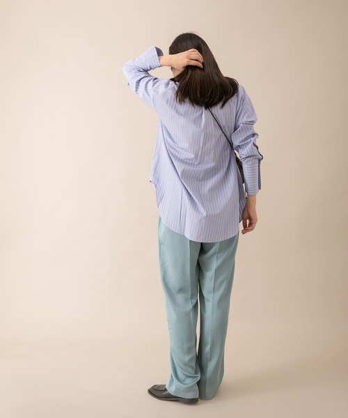 URBAN RESEARCH(アーバンリサーチ)の「トーマスメイソン ワイドカフスシャツ(シャツ/ブラウス・レディース・ホワイト/ブラック/ストライプ・FREE)」の9枚目の写真