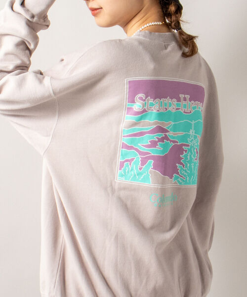 GLOSTER（グロスター）の「【GLOSTER/グロスター】アウトドアプリントスウェット 前面/バックプリント（スウェット・メンズ・ライトグレー/オリーブ/ブルー・MEDIUM/LARGE）」の10枚目の写真